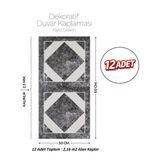 Brano 30X60 cm Kendinden Yapışkanlı Duvar,banyo,tezgah Arası Kaplama Karo Desen 12 Adet