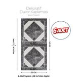 Brano 30X60 cm Kendinden Yapışkanlı Duvar,banyo,tezgah Arası Kaplama Karo Desen 6 Adet