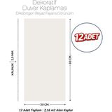 Brano 30X60 cm Kendinden Yapışkanlı Duvar,banyo,tezgah Arası Kaplama Kırık Beyaz 12 Adet - 30 x 60 cm