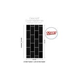 Brano 30X60 cm Kendinden Yapışkanlı Duvar,banyo,tezgah Arası Kaplama Siyah Tuğla Desen 12 Adet