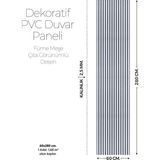 Brano 60X280 Lambiri Desen Duvar Kaplama Salon,Duvar,tv Ünitesi-Gri,Siyah - 600 x 280 cm - Çok Renkli