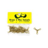 Brass 3-way Swivels No:6 3 Lü Fırdöndü 12 Li Pkt