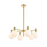Brass Pirinç 6'Li Sarkıt Avize Salon Oturma Odası