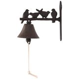 BRASSTAR Rustik Dökme Demir Kapı Zili Dört Küçük Kuş Vintage Antik Retro Stil Dekorasyon Dış Mekan Bahçe için TQZDPT31