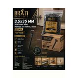 Brati Hand Tools 100 Ad 3,5X35 Sunta Mdf Ağaç Menteşe Ray Montaj Vidası Siyah (100 Adet)