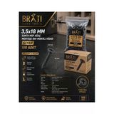 BRATİ HAND TOOLS 100 Adet 3,5x18 Sunta Ağaç Menteşe Ray Montaj Vidası Siyah (100 Adet)