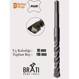 BRATİ HAND TOOLS 10X110 Sds Plus 2 Kanallı Beton ve Duvar Delme Matkap Ucu