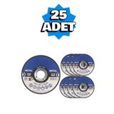 BRATİ HAND TOOLS 115X2,5 Metal Kesme Taşı 25 Adet Spiral Inox Kesici Disk Demir Kesme Diski 115X2,5X22,23