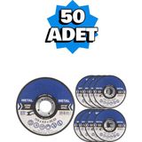 BRATİ HAND TOOLS 115X2,5 Metal Kesme Taşı 50 Adet Spiral Inox Demir Kesici Diski Demir Kesme Disk 115X2,5X22,23