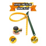 BRATİ HAND TOOLS 12 No Kayışlı Filtre Anahtarı Kaydırmaz Askılı Yağ Filtresi Sökme Aparatı 12''