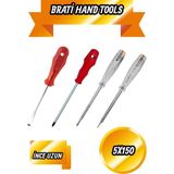 BRATİ HAND TOOLS 4'lü Tornavida Seti İnce (Düz ve Yıldız Tornavida + Düz ve Yıldız Kontrol Kalemi)