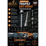 Brati Hand Tools 5,5X60 Çatı Vida Trapez Sac Vidası Çatı Panel Metal Vidası 100 Adet Trapez Çatı Vidası M8 Adaptörlü