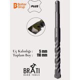 BRATİ HAND TOOLS 5X110 Sds Plus 2 Kanallı Beton ve Duvar Delme Matkap Ucu