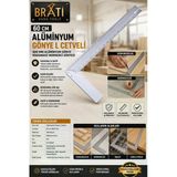 BRATİ HAND TOOLS 60 Cm Alüminyum Gönye L cetveli 600 Mm Alüminyum Gönye Marangoz Mermerci Gönyesi