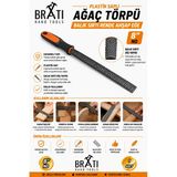 Brati Hand Tools 8'' Saplı Ağaç Törpü Balık Sırtı Rende Ahşap Eğe 8 No