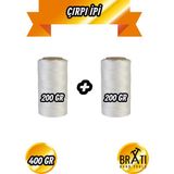 BRATİ HAND TOOLS Çırpı Ipi Duvarcı Sıvacı Inşaat Naylon Duvar Ipi Uçurtma Ipi 200 gr 2 Adet - Beyaz
