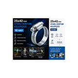 BRATİ HAND TOOLS Hortum Kelepçesi Tork Ayarlı 25x42 mm Galveniz Kaplama Boru Metal Kelepçe Ayarlanabilir Klips 10 ADET