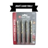 BRATİ HAND TOOLS Kly-Tek 10MM Beton Delme Matkap Ucu Karbon Kaplama 4 Adet Set