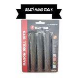 BRATİ HAND TOOLS Kly-Tek 8mm Beton Delme Matkap Ucu Karbon Kaplama Siyah 4 Adet Set
