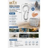 Brati Hand Tools Normal Karabina 4 Mm Yaylı Kanca Olta Dağcılık Tırmanma Kamp Malzemeleri Anahtar Askı Aparatı 10 Ad