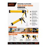 Brati Hand Tools Profesyonel Plastik Gövde Sosis Silikon Tabanca 600 Ml Dayanıklı Mastik Silikon Tabancası