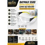 Brati Hand Tools S500 Şeffaf Koruyucu Çapak Gözlüğü İş Gözlüğü