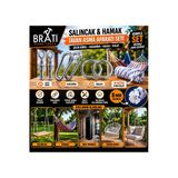 BRATİ HAND TOOLS Salıncak Hamak Box Torbası Tavan Asma Aparatı Salıncağı Çelik Dübel Karabina Halka ve Halat Seti