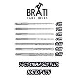 BRATİ HAND TOOLS Sds Plus Kırıcı Delici Hilti Duvar ve Beton Delme Matkap Ucu Seti 7 Parça 110MM Boy 6MM-12MM