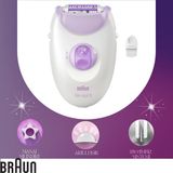 Braun 20 Cımbız Akıllı Işık Masaj Silindirleri 2 Hız Ayarı Kablolu Epilatör Cihazı - Pembe - Beyaz