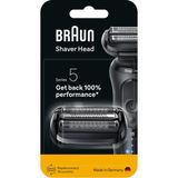 Braun 54B Tıraş Makinesi Yedek Başlığı Series 5 İçin Siyah Renk Kolay Temizlik ve Uzun Ömür