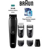 Braun 6'sı 1 Arada Erkek Bakım Seti Saç Sakal ve Vücut Şekillendirme Kiti Losyon Dahil Model: MGK3440 - Siyah