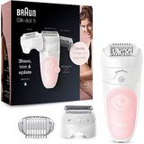 Braun 81706335 Silk-epil 5 5620 3'ü 1 Arada Epilasyon Aleti, SensoSmart, Kablosuz, Islak&Kuru Kullanım, Pembe