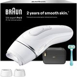 Braun Akıllı Ipl Epilasyon Cihazları Silk Expert Pro 5 - Ev İçin Profesyonel Kalıcı Lazer Epilasyon, Almanya'da Tasarlandı - Dahil. Çanta, Venus Tıraş Makinesi, 2 Aparatlı - Pl5234, Beyaz/Gümüş