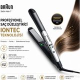 Braun Aktif Iyon Teknolojili Saç Düzleştirici, Elektriklenme ve Kabarma Karşıtı Bakım, Seramik Kayar Plakalar ve Hassas Isı Kontrolü - Siyah - Renk