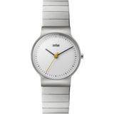 Braun Bayanlar Ince 3 Ibreli Analog Quartz Saat, Beyaz Kadran ve Paslanmaz Çelik Bileklik ve 32MM Kasa, Model BN0211SLBTL. - Siyah