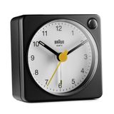 Braun BC02XBW Siyah-Beyaz Klasik Seyahat Analog Alarmlı Masa Saati