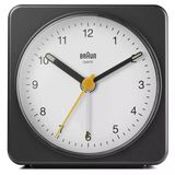 Braun Bc03bw Siyah-Beyaz Klasik Seyahat Analaog Alarmlı Masa Saati