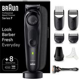Braun Beard Trimmer Series 7, Erkek Sakal Kesme Makinesi, 8 Aksesuarlı, Ultra Keskin Problade Bıçak, 100 Dakika Pil Ömrü, Kablosuz Sakal Tıraş Makinesi, 40 Uzunluk, Su Geçirmez, BT7440, Siyah