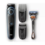 Braun Bt 5040 Kablosuz Saç & Sakal Şekillendirici - Siyah/mavi Kablosuz + Gillette Fusion+Taşıma Çantası (Onerous )