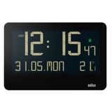 Braun Dijital Duvar Saati, İç Mekan Sıcaklığı, Tarih, Haftanın Günü, Büyük Ters LCD Ekran, Hızlı Set, Bip Alarmı, Siyah, Model BC14B