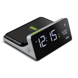 Braun Dijital VA-LCD Ekranlı Çalar Saat, 10 W Qi Kablosuz Hızlı Şarj Pedli, Otomatik Arka Işık Ayarı, Hızlı Ayarla, Sinyal Tonu Alarmı, Gri, Model BC21GEU.