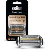 Braun Elektrikli Tıraş Makinesi Başlığı Yedek Parçası, 94M Gümüş, Erkekler Için Series 9 Pro ve Series 9 Elektrikli Tıraş Makineleriyle Uyumlu