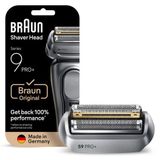 Braun Elektrikli Tıraş Makinesi Tıraş Başlığı Seri 9 Pro+, 96M, Gümüş - Üreticiden Yedek Tıraş Parçası, Yüzde 100 Performansı Geri Alın, Tüm Braun S9 Tıraş Makineleriyle Uyumlu