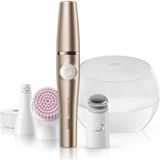 Braun FaceSpa Pro 921 Yüz Epilatörü Şarjlı / Evde güzellik salonu güzelliği için 3’ü 1 arada Yüz Epilasyonu Canlandırma ve Cilt Bakımı Sistemi
