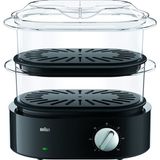 Braun FS5100BK Buharlı Pişirici, Otomatik Kapanma, 850 W, 6.2 Litre, 0 Desibel, Siyah