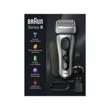 Braun Günlük Sakal Kesimi Için Özel Geliştirilmiş Islak Ve Kuru Kullanıma Uygun Çelik Folyo Başlıklı Hızlı Şarjlı 2 Parça Erkek Tıraş Makinesi Series 8