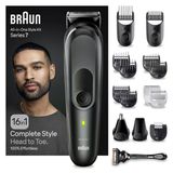Braun Hepsi Bir Arada Seri 7 Mgk7470, 16'Sı 1 Arada, Erkekler İçin Günlük Bakım, Sakal Ve Saç, Tıraş, Kulak Ve Burun Tüylerinin Giderilmesi Ve Daha Fazlası, Şarj Tabanı Ve Kılıf, Su Geçirmez