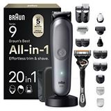 Braun Hepsi Bir Arada Series 9, 20’si 1 Arada Tıraş Kiti, Problade, Bodygentle Modu, Aio9500 Siyah