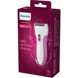 Braun Hilips Ladyshave Wet & Dry HP6341/00 Tıraş Makinesi, Elektrikli, Kablosuz Kadın Tıraş Makinesi, Koltuk Altı, Bacak ve Bikini Bölgesi Için, Islak Veya Kuru Ciltte Kullanım Için - Pembe