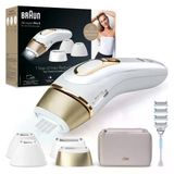 Braun Ipl Epilasyon Cihazı Silk Expert Pro 5, Pl5358, Beyaz/Altın - Ev İçin Alternatif Lazer Epilasyon, Kalıcı Epilasyon, Kutu, Venus Tıraş Makinesi Ve 4 Aparat Dahil